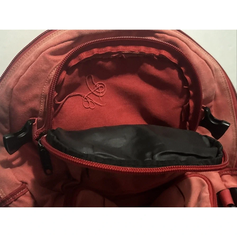 GoldBe! Vintage Red Canvas Backpack Utility Bag No. 1516883 Faded Streetwear